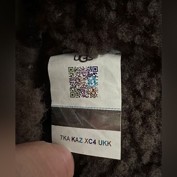 UGG Ultra Mini Belted Roller Boots Black Suede Shearling Platform Women’s 12 EU - Picture 11 of 12